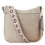 BOSTANTEN Handtasche Damen Mittelgroß Umhängetasche Crossbody Bags Leder Schultertasche für Frauen Shopper Tasche mit Verstellbarem Farbigem Riemen Grau