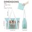 HOMESPON Strandtasche Damen mit Reißverschluss Große Wasserdicht Mesh Badetasche Familie Faltbar Beach Tote Bag Shopper