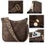 BOSTANTEN Handtasche Damen Mittelgroß Umhängetasche Crossbody Bags Leder Schultertasche für Frauen Shopper Tasche mit Verstellbarem Farbigem Riemen Kaffee