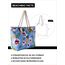 DonDon große Strandtasche XXL mit Reißverschluss - Umhängetasche Damen - große Badetasche für Urlaub vielseitige Shopper Tasche Damen für Strand Urlaub Must Haves Beach bag - Blumenpracht