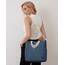 Prite Shopper Tasche Damen Groß Cordtaschen Tote Bag Cord Beuteltasche Stofftasche mit Verstellbarem Schultergurt für Arbeit Reisen Einkaufen Schule College (Blau)