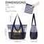 HOMESPON Strandtasche Damen mit Reißverschluss Große Wasserdicht Mesh Badetasche Familie Faltbar Beach Tote Bag Shopper