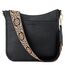 BOSTANTEN Handtasche Damen Mittelgroß Umhängetasche Crossbody Bags Leder Schultertasche für Frauen Shopper Tasche mit Verstellbarem Farbigem Riemen Schwarz