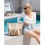 HOMESPON Strandtasche Damen mit Reißverschluss Große Wasserdicht Mesh Badetasche Familie Faltbar Beach Tote Bag Shopper