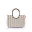 reisenthel loopshopper M summerstripes coffee – Stabile Tasche mit praktischen Fächern aus recycelten PET-Flaschen – Eleganz beim Einkaufen, viel Funktion inklusive!