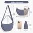 TIAASTAP Damen Halbmond Crossbody Umhängetasche, Unisex Hobo Crossbody Bag, Wasserdichte Leichtes Nylon Bauchtasche mit verstellbarer Schultergurt Für Alltag & Freizeit