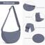 TIAASTAP Damen Halbmond Crossbody Umhängetasche, Unisex Hobo Crossbody Bag, Wasserdichte Leichtes Nylon Bauchtasche mit verstellbarer Schultergurt Für Alltag & Freizeit