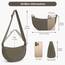 TIAASTAP Damen Halbmond Crossbody Umhängetasche, Unisex Hobo Crossbody Bag, Wasserdichte Leichtes Nylon Bauchtasche mit verstellbarer Schultergurt Für Alltag & Freizeit