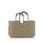 reisenthel loopshopper M Frame Rhombus Olive – Stabile Tasche mit praktischen Fächern aus recycelten PET-Flaschen – Eleganz beim Einkaufen, viel Funktion inklusive!