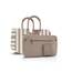 reisenthel loopshopper M summerstripes coffee – Stabile Tasche mit praktischen Fächern aus recycelten PET-Flaschen – Eleganz beim Einkaufen, viel Funktion inklusive!