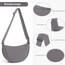 TIAASTAP Damen Halbmond Crossbody Umhängetasche, Unisex Hobo Crossbody Bag, Wasserdichte Leichtes Nylon Bauchtasche mit verstellbarer Schultergurt Für Alltag & Freizeit