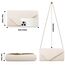 Larcenciel Clutch Apricot, Elegant Leder Handtasche Nude mit Abnehmbarer Kette, Vintage Veganes Envelope Abendtasche, Mode Umschlag Umhängetasche, Crossbody Tasche für Hochzeit, Bankett, 22x11x5CM