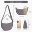 TIAASTAP Damen Halbmond Crossbody Umhängetasche, Unisex Hobo Crossbody Bag, Wasserdichte Leichtes Nylon Bauchtasche mit verstellbarer Schultergurt Für Alltag & Freizeit