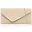 Larcenciel Clutch Apricot, Elegant Wildleder Handtasche mit Abnehmbarer Kette, Klassisch Samt Envelope Abendtasche, Mode Suede Velvet Umschlag Crossbody Umhängetasche für Hochzeit, Party, 22x11x5CM