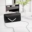 Larcenciel Clutch Schwarz, Elegant Leder Handtasche mit Abnehmbarer Kette, Vintage Veganes Envelope Abendtasche, Mode Umschlag Umhängetasche, Crossbody Tasche für Hochzeit Party Bankett, 22x11x5CM