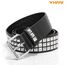 WHIPPY Nietengürtel Leder Metall Punk Rock Nietengürtel für Damen/Herren Punk-Ledergürtel Gotischer Gürtel Zubehör für Jeanshosen，S