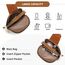 Miss Lulu Umhängetasche Damen Klein, Handytasche zum Umhängen aus PU Leder, Crossbody Bag mit Verstellbarem Gurt, Umhängetaschen Schultertaschen mit 4 Fächern