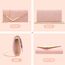 Larcenciel Clutch Rosa, Elegant Wildleder Handtasche mit Abnehmbarer Kette, Vintage Samt Envelope Abendtasche, Mode Umschlag Umhängetasche, Crossbody Tasche für Hochzeit, Party, Bankett, 22x11x5CM