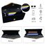Larcenciel Clutch Schwarz, Elegant Wildleder Handtasche mit Abnehmbarer Kette, Klassisch Samt Envelope Abendtasche, Mode Suede Velvet Umschlag Crossbody Umhängetasche für Hochzeit, Party, 22x11x5CM