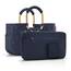reisenthel loopshopper M frame rhombus midnight gold – Stabile Tasche mit praktischen Fächern aus recycelten PET-Flaschen – Eleganz beim Einkaufen, viel Funktion inklusive!