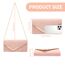 Larcenciel Clutch Rosa, Elegant Wildleder Handtasche mit Abnehmbarer Kette, Vintage Samt Envelope Abendtasche, Mode Umschlag Umhängetasche, Crossbody Tasche für Hochzeit, Party, Bankett, 22x11x5CM