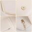 Larcenciel Clutch Apricot, Elegant Leder Handtasche Nude mit Abnehmbarer Kette, Vintage Veganes Envelope Abendtasche, Mode Umschlag Umhängetasche, Crossbody Tasche für Hochzeit, Bankett, 22x11x5CM