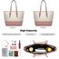 Jocose Moose Damen Handtasche Schultertasche, Vintage Leder Tasche Shopper Groß für BüRo Schule Einkauf, Geschenk mit Einer Damen Geldbörse