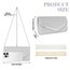 Larcenciel Clutch Silber, Glitzer Tasche Handtasche mit Abnehmbarer Kette, Elegant Abendhandtasche für Damen, Pailletten Taschen Crossbody Envelope Umhängetasche für Hochzeit Party Bankett Feiertage