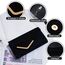 Larcenciel Clutch Schwarz, Elegant Wildleder Handtasche mit Abnehmbarer Kette, Klassisch Samt Envelope Abendtasche, Mode Suede Velvet Umschlag Crossbody Umhängetasche für Hochzeit, Party, 22x11x5CM