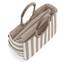 reisenthel loopshopper M summerstripes coffee – Stabile Tasche mit praktischen Fächern aus recycelten PET-Flaschen – Eleganz beim Einkaufen, viel Funktion inklusive!