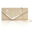 Larcenciel Clutch, Glitzer Pailletten Tasche mit Kette, Elegant Damen Abendtasche Kleine Envelope Handtasche für Hochzeit Party Bankett (Champagner)