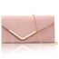 Larcenciel Clutch Rosa, Elegant Wildleder Handtasche mit Abnehmbarer Kette, Vintage Samt Envelope Abendtasche, Mode Umschlag Umhängetasche, Crossbody Tasche für Hochzeit, Party, Bankett, 22x11x5CM