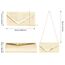 Larcenciel Damen Clutch, Glänzende Pailletten Abendtaschen mit Abnehmbarer Kette, Envelope Handtasche für Damen, Elegante Cross Body Umhängetasche für Hochzeit, Party, Bankett, Feiertage (Gold)