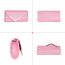 Larcenciel Damen Clutch, Glänzende Pailletten Abendtaschen mit Abnehmbarer Kette, Envelope Handtasche für Damen, Elegante Cross Body Umhängetasche für Hochzeit, Party, Bankett, Feiertage (Rosa)