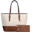 Jocose Moose Damen Handtasche Schultertasche, Vintage Leder Tasche Shopper Groß für BüRo Schule Einkauf, Geschenk mit Einer Damen Geldbörse