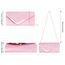 Larcenciel Damen Clutch, Glänzende Pailletten Abendtaschen mit Abnehmbarer Kette, Envelope Handtasche für Damen, Elegante Cross Body Umhängetasche für Hochzeit, Party, Bankett, Feiertage (Rosa)