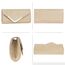 Larcenciel Clutch, Glitzer Pailletten Tasche mit Kette, Elegant Damen Abendtasche Kleine Envelope Handtasche für Hochzeit Party Bankett (Champagner)