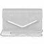 Larcenciel Clutch Silber, Glitzer Tasche Handtasche mit Abnehmbarer Kette, Elegant Abendhandtasche für Damen, Pailletten Taschen Crossbody Envelope Umhängetasche für Hochzeit Party Bankett Feiertage