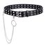JasGood Punk Gürtel mit Kette Nietengürtel Damen und Herren Doppelloch Gürtel mit Punk Style CosplayGürtel Hip Hop RockGürtel für Oder Gothic-Outfits