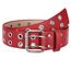 JasGood Punk Gürtel Nietengürtel Damen und Herren Doppelloch Gürtel mit Punk Style CosplayGürtel Hip Hop RockGürtel für Oder Gothic-Outfits