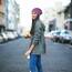 Senker Fashion Slouchy Beanie-Mütze für Damen und Herren, Chemo-Kopfbedeckung, Baumwolle, weich, leicht, Chemo-Totenkopfkappe, elastisch, Blau / Violett, Large