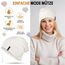HAMUNI Mütze Damen - Dünne Slouch Beanie Mütze Herren - Leicht Weich Chemo Mützen - Atmungsaktiv Longbeanie - Elastisch Beanie Mütze Ideale für Alle Jahreszeiten (01Weiß)