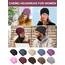 Senker Fashion Slouchy Beanie-Mütze für Damen und Herren, Chemo-Kopfbedeckung, Baumwolle, weich, leicht, Chemo-Totenkopfkappe, elastisch, Schwarz Rot, Large
