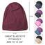 Senker Fashion Slouchy Beanie-Mütze für Damen und Herren, Chemo-Kopfbedeckung, Baumwolle, weich, leicht, Chemo-Totenkopfkappe, elastisch, Schwarz Rot, Large