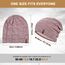 HAMUNI Mütze Damen - Atmungsaktiv Strickmütze Herren - Slouch Beanie Mütze mit Weichem Fleece Innenfutter - Unisex Wintermütze - Klassische Herren Damen Mütze für Herbst Winter Frühjahr (Rosa)
