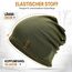 HAMUNI Mütze Damen Dünne Mütze Herren - Slouch Beanie Mütze - Leicht Weich Chemo Mütze - Atmungsaktiv Long Beanie - Elastisch Mütze - Ideale Beanie Mütze für Alle Jahreszeiten (Militärgrün)