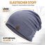 HAMUNI Mütze Damen Dünne Mütze Herren - Slouch Beanie Mützen - Leicht Weich Chemo Mützen - Atmungsaktiv Elastisch Long Beanie Ideale für Alle Jahreszeiten (Hellblau)