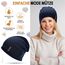 HAMUNI Mütze Damen - Dünne Slouch Beanie Mütze Herren - Leicht Weich Chemo Mützen - Atmungsaktiv Longbeanie - Elastisch Beanie Mütze Ideale für Alle Jahreszeiten (Dunkelblau)