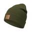 Occulto Leatherpatch Winter Mütze Beanie Khaki