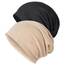 Senker Fashion Slouchy Beanie-Mütze aus Baumwolle, Chemo-Kopfbedeckung für Damen und Herren, weich, leicht, Chemo-Totenkopfmütze, elastische Schlafmütze, Schwarz Khaki, Large